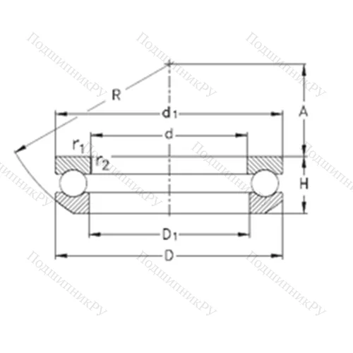 Подшипник шариковый упорный 53416-MP