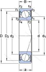 Подшипник S 71908 CE/P 4A