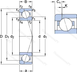 Подшипник 71922 ACE/P 4AH 1
