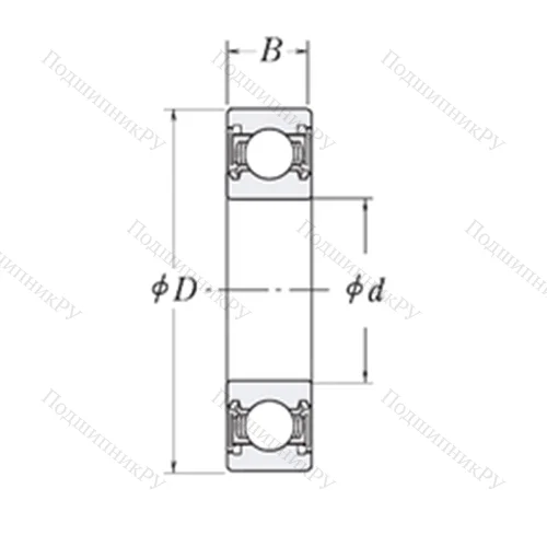 Подшипник шариковый радиальный MJ 1.1/8-2RS