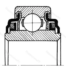 Модификация подшипника 530206К1С9 размер 30x62x16/24