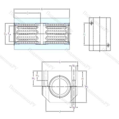 Подшипник шариковый линейный LTBR 25-2LS