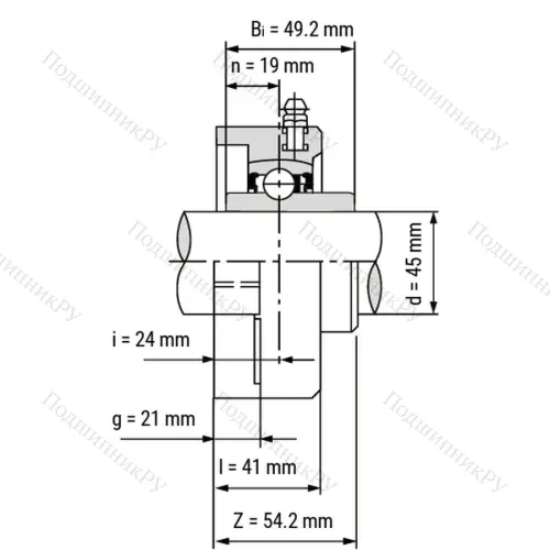 Подшипниковый узел SSUCFLPL 209-W - Вал: 45 мм от производителя  LPZ