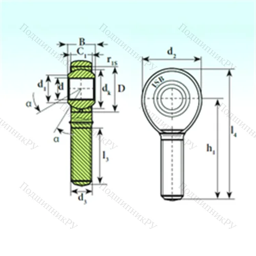 Подшипник скольжения сферический TSM 18 C