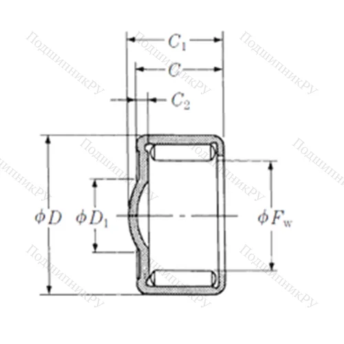 Подшипник игольчатый радиальный ZY-1813
