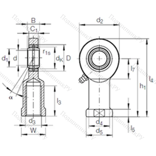 Подшипник скольжения сферический GIR 30 DO