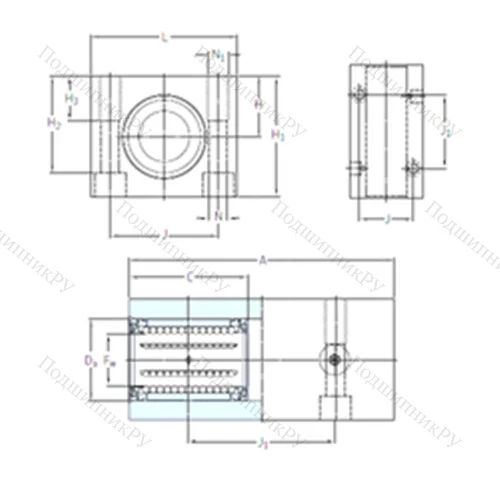 Подшипник шариковый линейный LTCD 16-2LS