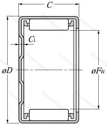 Игольчатый подшипник BK 1516