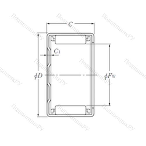 Подшипник игольчатый радиальный BK 1010