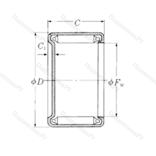 Подшипник игольчатый радиальный MF-58