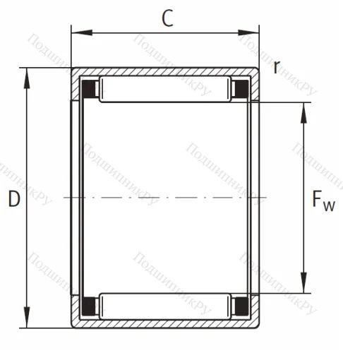 Игольчатый подшипник HK 3012 B