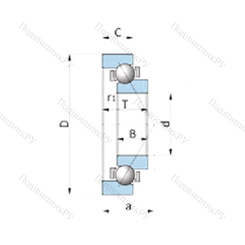 Подшипник шариковый радиально-упорный 230BA 30-2