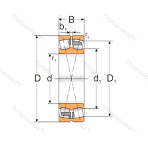 Подшипник роликовый радиальный самоцентрирующийся 22322 ACMAW 33