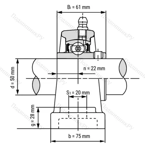 Подшипниковый узел UCP 310 - Вал: 50 мм