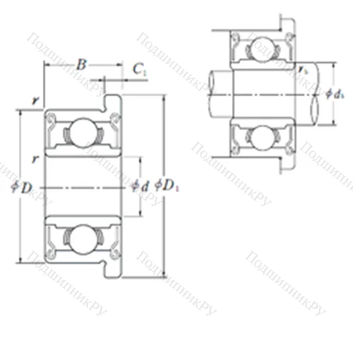 Подшипник шариковый радиальный MF 106ZZ