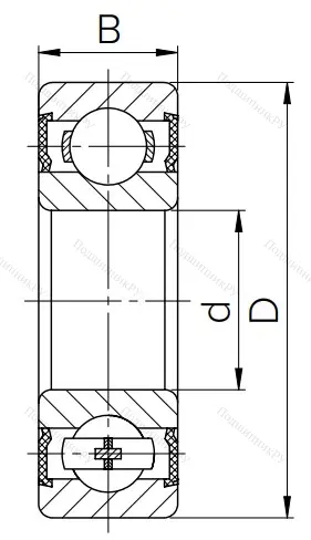 Шариковый однорядный подшипник 180304 (6304 2RS) в Ярославле