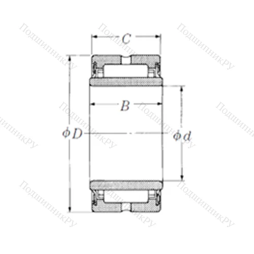 Подшипник игольчатый радиальный NA 4914TT