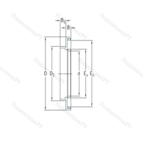 Подшипник игольчатый упорный AXW 30