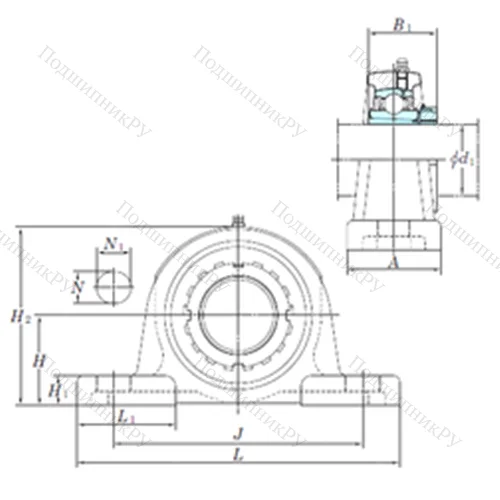 Подшипниковый узел шариковый радиальный UKP 210