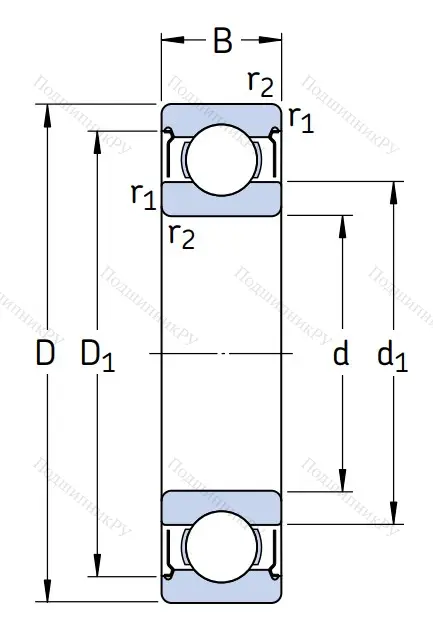 Высокотемпературный подшипник 6309 2Z/C 3WT