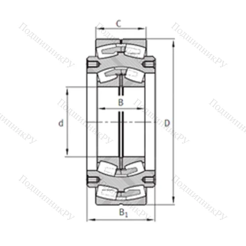 Подшипник роликовый радиальный самоцентрирующийся Z-531796.04.DRGL