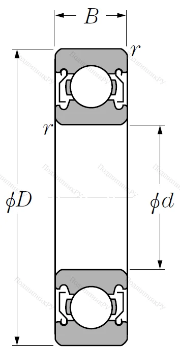 Однорядный шариковый подшипник 6015 ZZ/2A CM