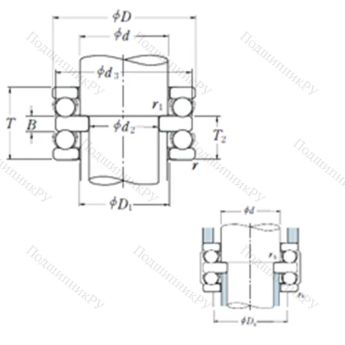 Подшипник шариковый упорный 52417X