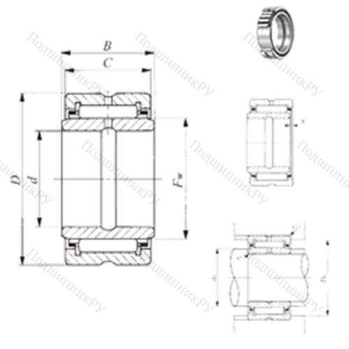 Подшипник игольчатый радиальный BRI 243820