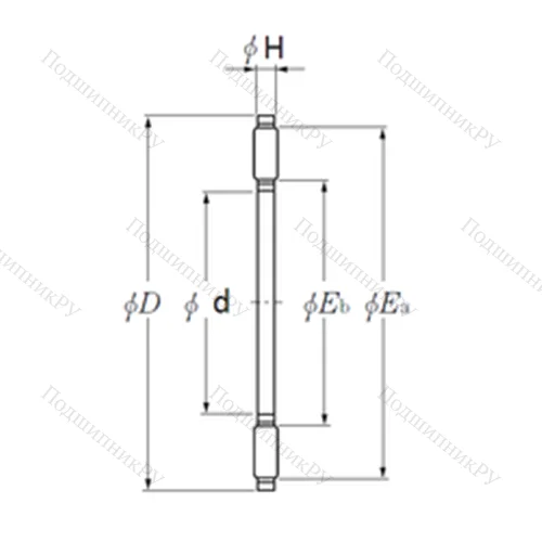 Подшипник игольчатый упорный AXK 1130