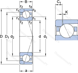 Подшипник 7016 ACD/HCP 4AH 1