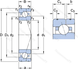 Подшипник 7007 CE/P 4AL