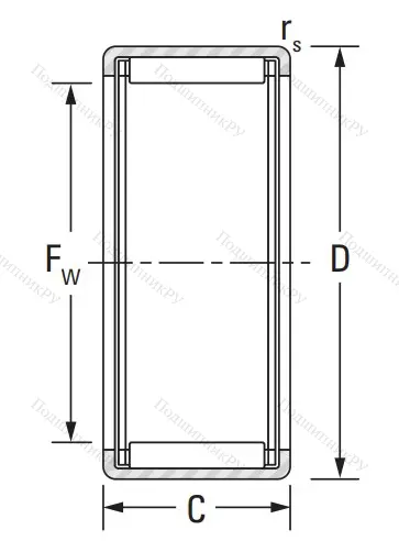 Игольчатый подшипник HK 1612