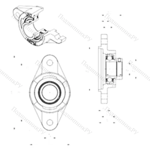 Подшипниковый узел шариковый радиальный ESFLZ 207