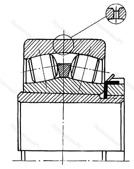 Модификация подшипника 3353123НЛ размер 115x200x52/82