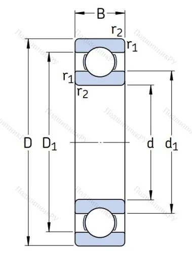 Однорядный шариковый подшипник W 61800 в Ярославле