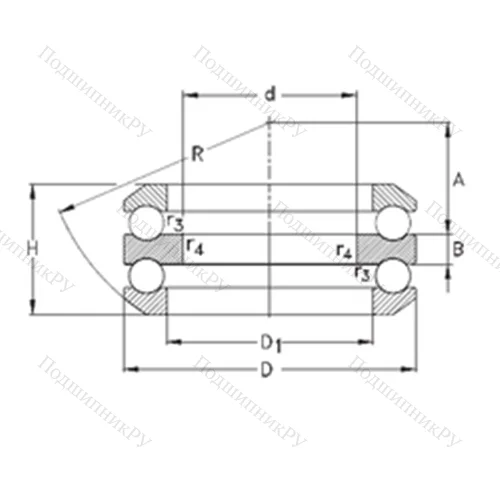 Подшипник шариковый упорный 54216-MP