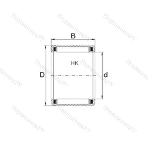 Подшипник игольчатый радиальный HK 4016