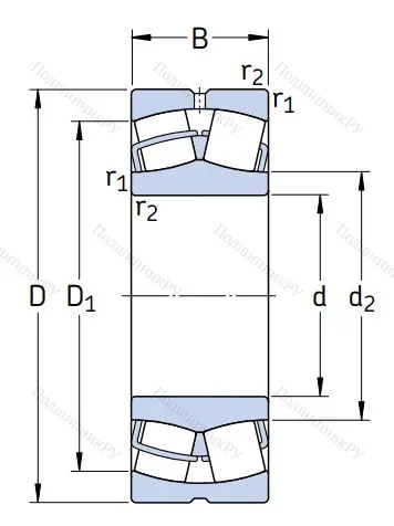 Сферический роликовый подшипник 22214 E/C 3 от производителя  SKF