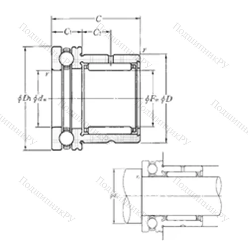 Подшипник комбинированный NKX 45