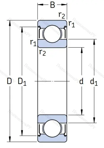 Однорядный шариковый подшипник W 604 2Z в Ярославле