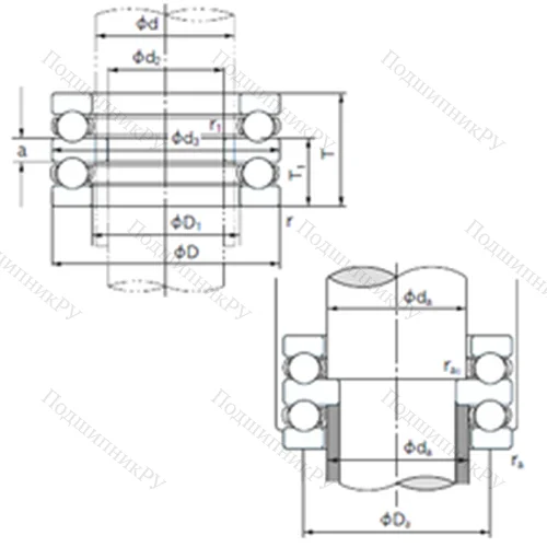 Подшипник шариковый упорный 52420