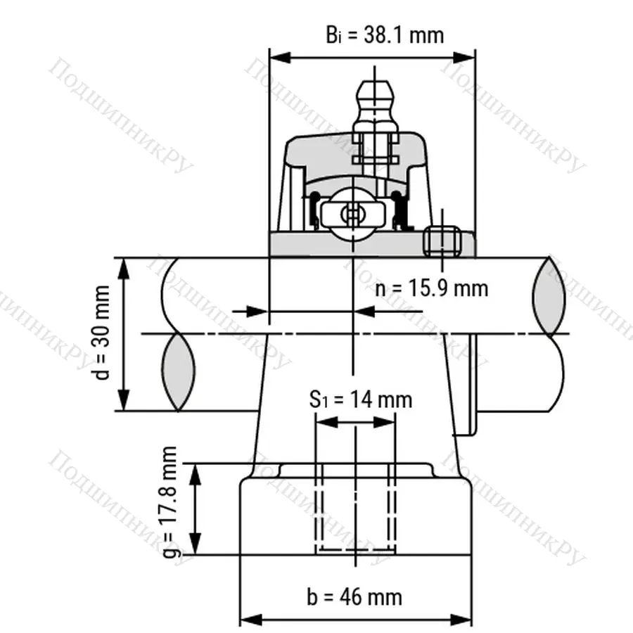 Подшипниковый узел SSUCPPL 206-W - Вал: 30 мм
