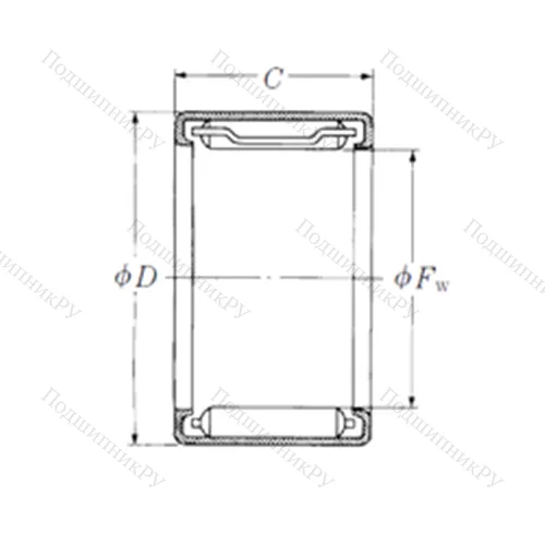 Подшипник игольчатый радиальный JH-57