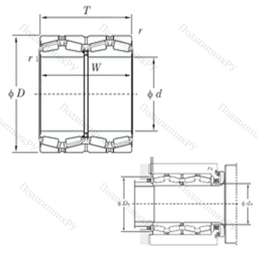 Подшипник роликовый радиально-упорный 47224 от производителя  KOYO