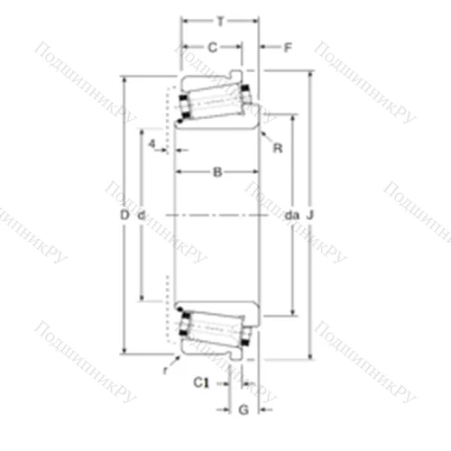 Подшипник роликовый радиально-упорный 113057X/113101XC