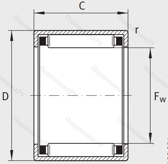 Игольчатый подшипник HK 6020