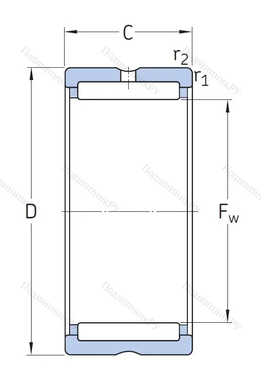 Игольчатый подшипник NK 70/25