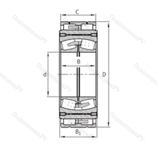 Подшипник роликовый радиальный самоцентрирующийся Z-561310.04.DRGL