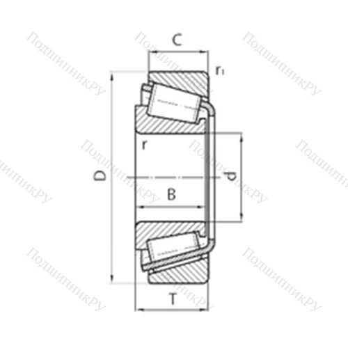 Подшипник роликовый радиально-упорный NP 449291/NP 420308 от производителя  TIMKEN