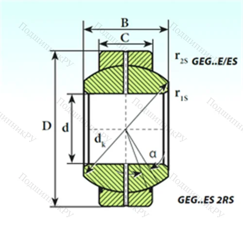 Подшипник скольжения сферический GEG 280 ES 2RS